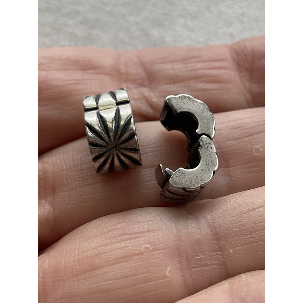 retired sterling silver Pandora Sunburst clip charm Lot Of 2 ALE 925 - Picture 2 of 6